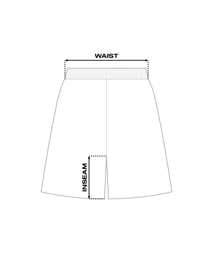 SIZE GUIDE MESH SHORTS